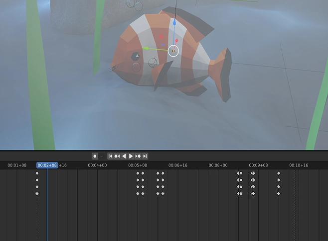 Image animation du poisson