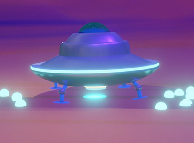 Image des lumières de la soucoupe