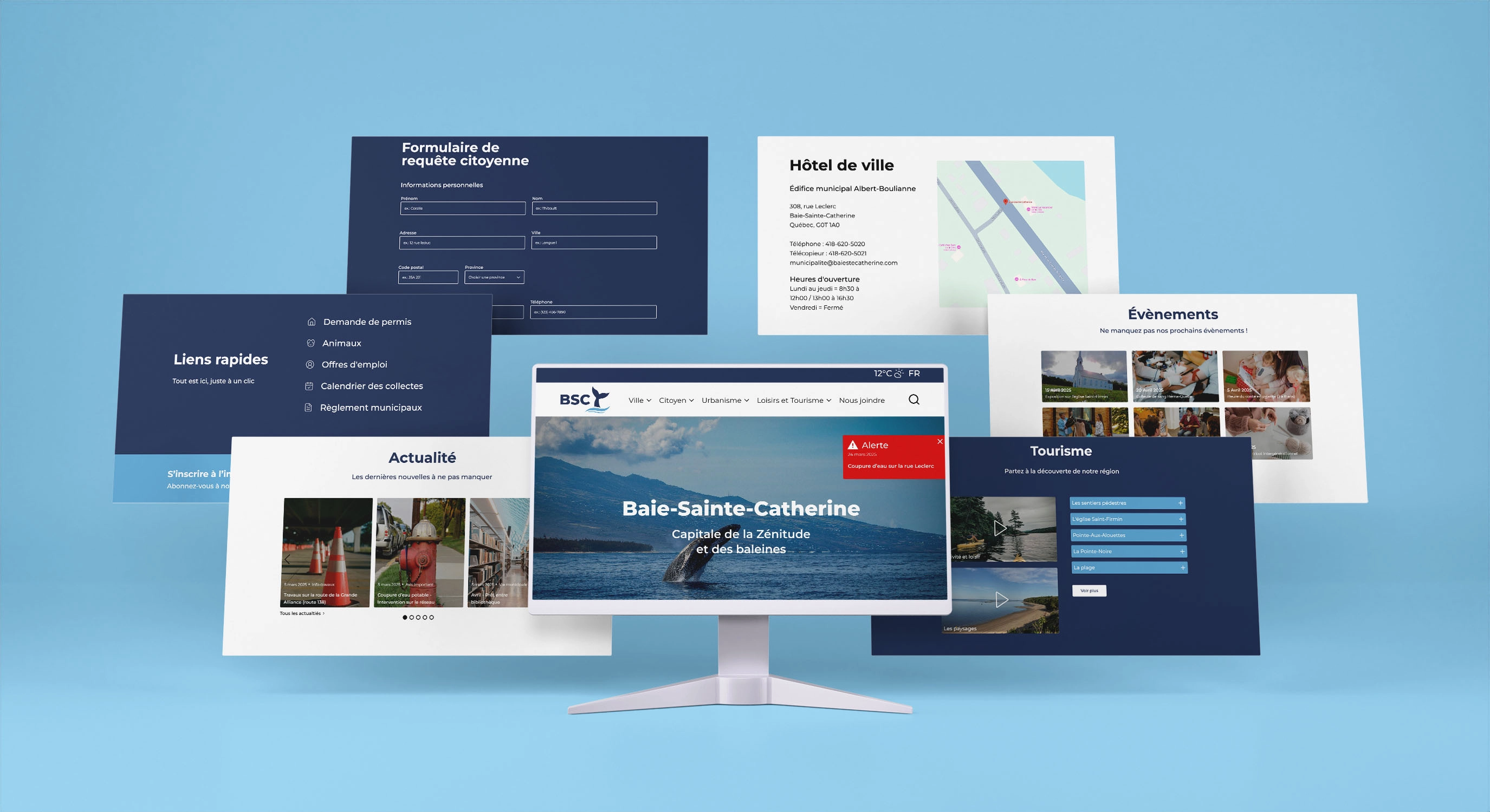 Mockup du site Baie-Sainte-Catherine