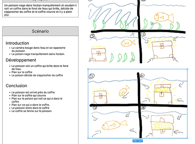 Image storyboard et synopsis