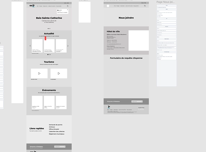 Image des wireframes